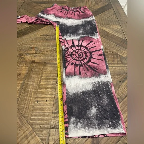 Beyond This Plane tie-dye wide-leg pants-size medium - Picture 5 of 6
